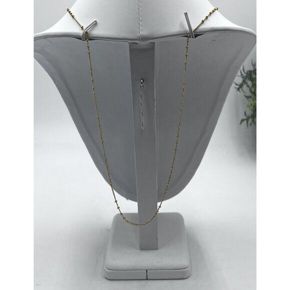 Gorjana Carmen Tassel Adjustable Lariat Necklace in Mixed Powder Blue Gold Tone - Picture 6 of 8